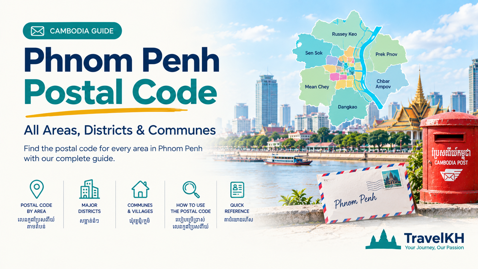 Phnom Penh Postal Code: All Areas, Districts & Communes