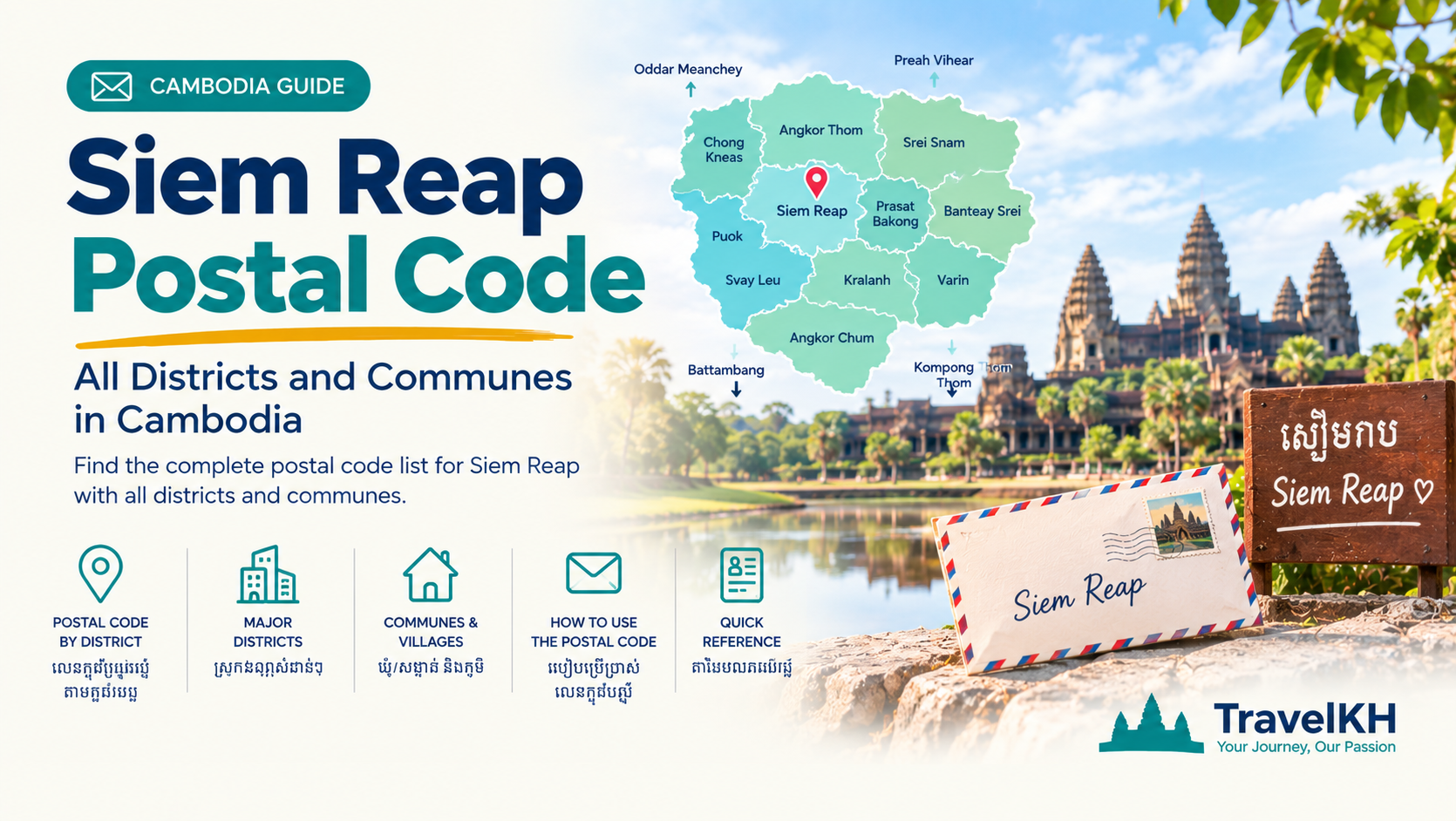 Siem Reap Postal Code: All Districts and Communes in Cambodia